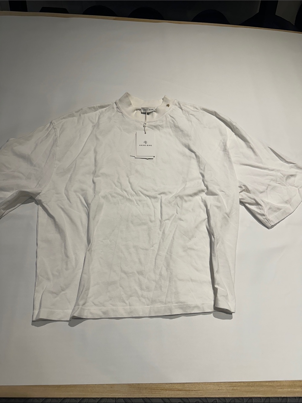 Anine Bing White Short-Sleeve Crew Tee